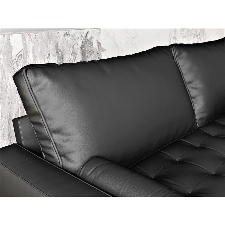 70-Inch Faux Leather Square Arm Sofa