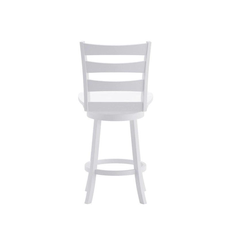 Wooden Ladderback Swivel Counter-Height Stool