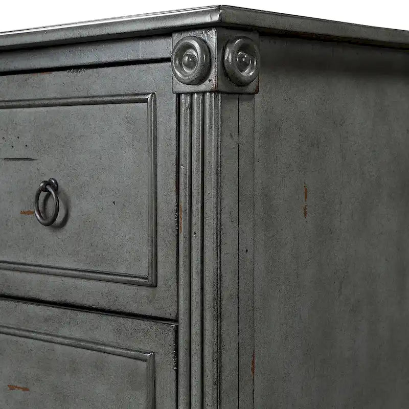 Cassettiera tradizionale in legno a 4 cassetti