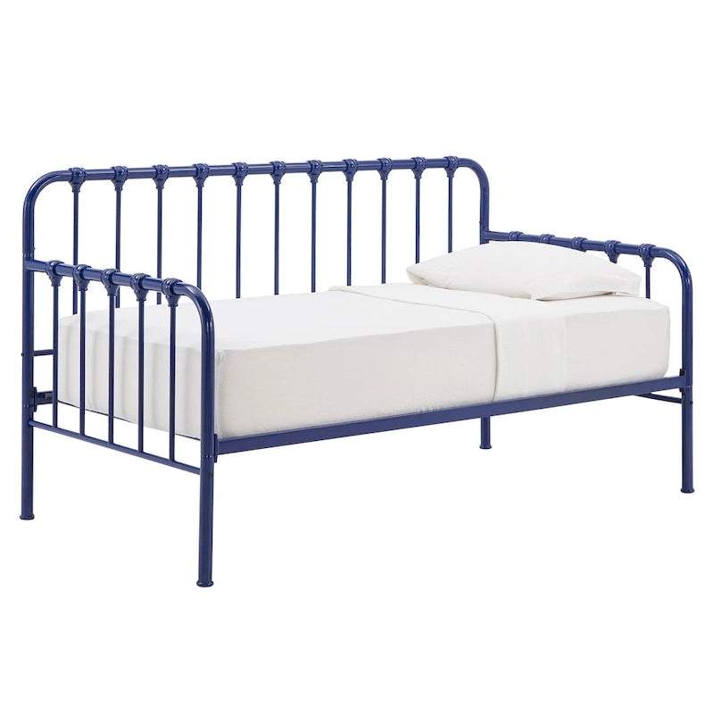 Letto da giorno in metallo con letto estraibile sollevabile