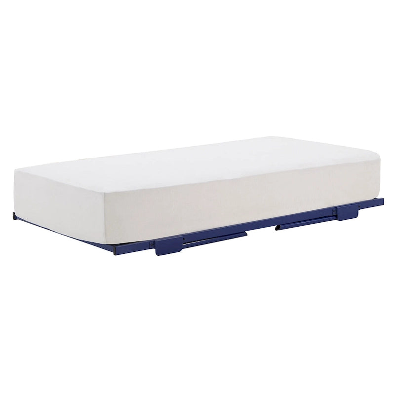 Letto da giorno in metallo con letto estraibile sollevabile
