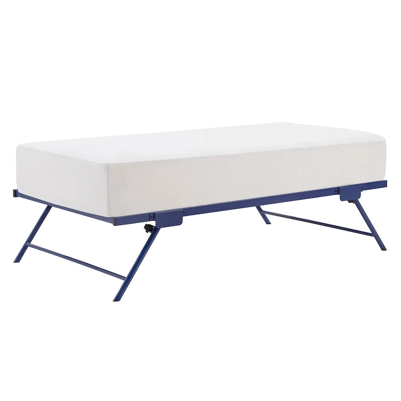 Letto da giorno in metallo con letto estraibile sollevabile