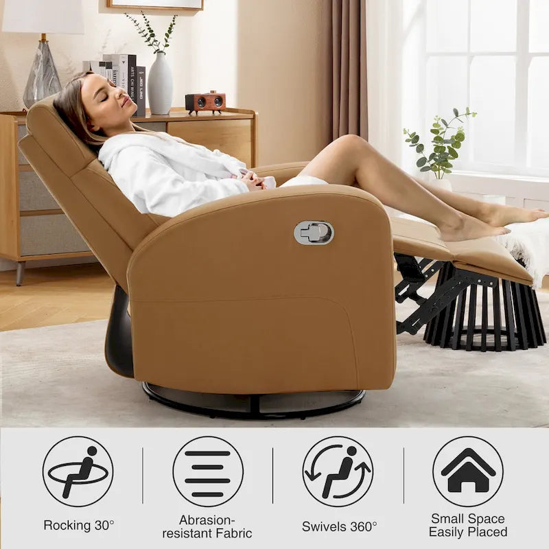 Moderne Schaukel- und Relaxsessel aus Kunstleder, 2er-Set