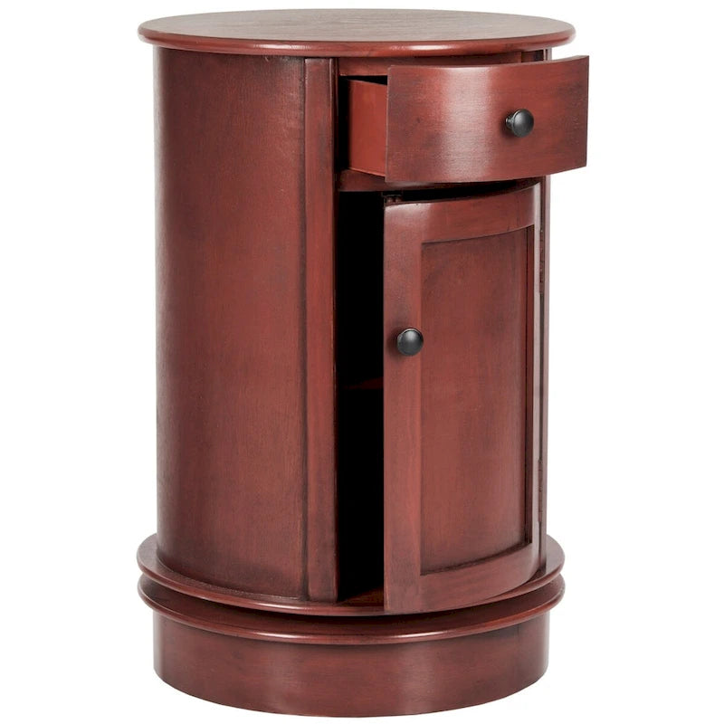 Grey Swivel Storage Accent Table - 18W x 18D x 26H