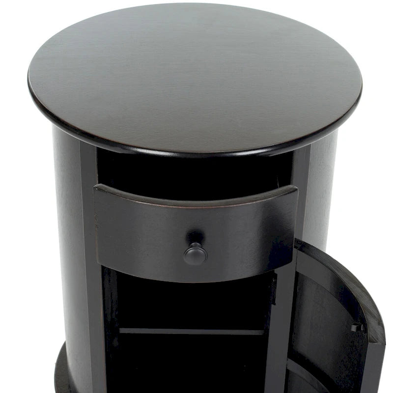 Grey Swivel Storage Accent Table - 18W x 18D x 26H