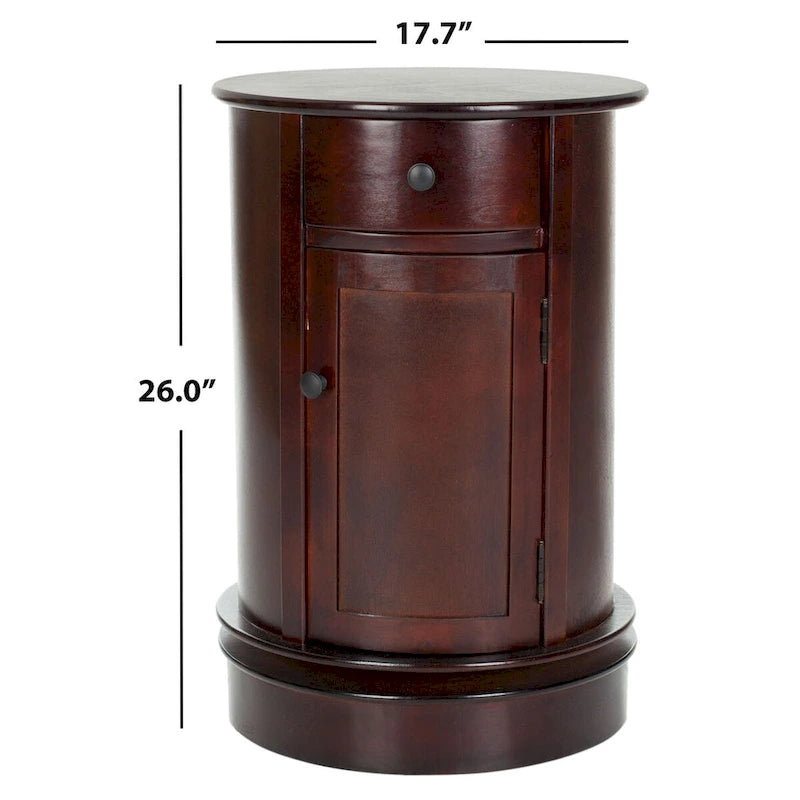 Grey Swivel Storage Accent Table - 18W x 18D x 26H