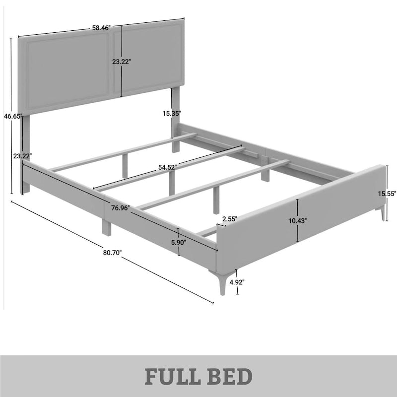 Minimalist Upholstered Velvet Bed with Gold Accent