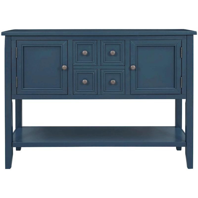 Credenza buffet in legno massello con cassetti, ante e ripiano