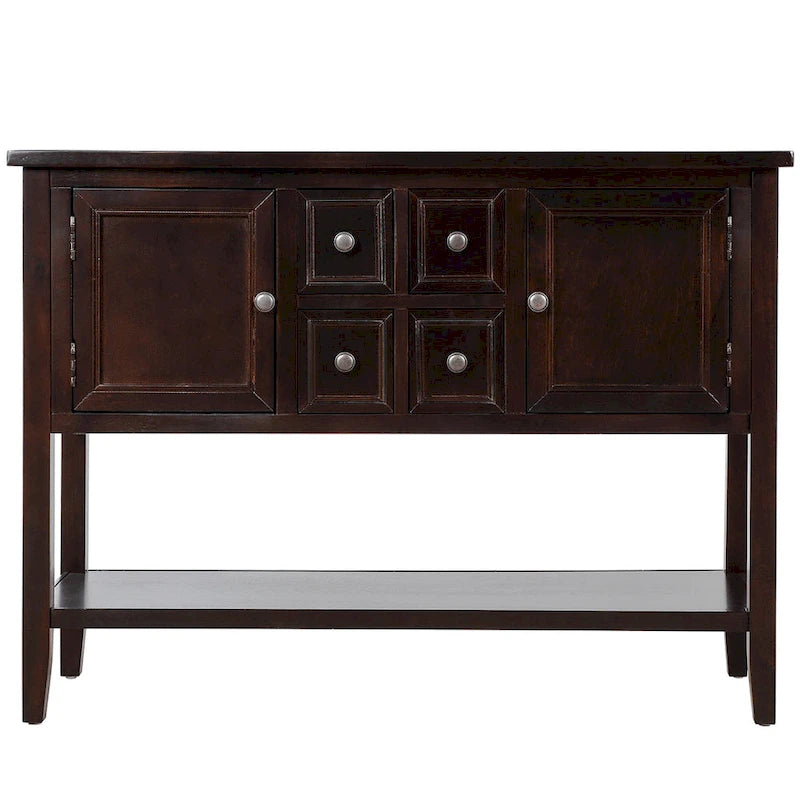 Credenza buffet in legno massello con cassetti, ante e ripiano