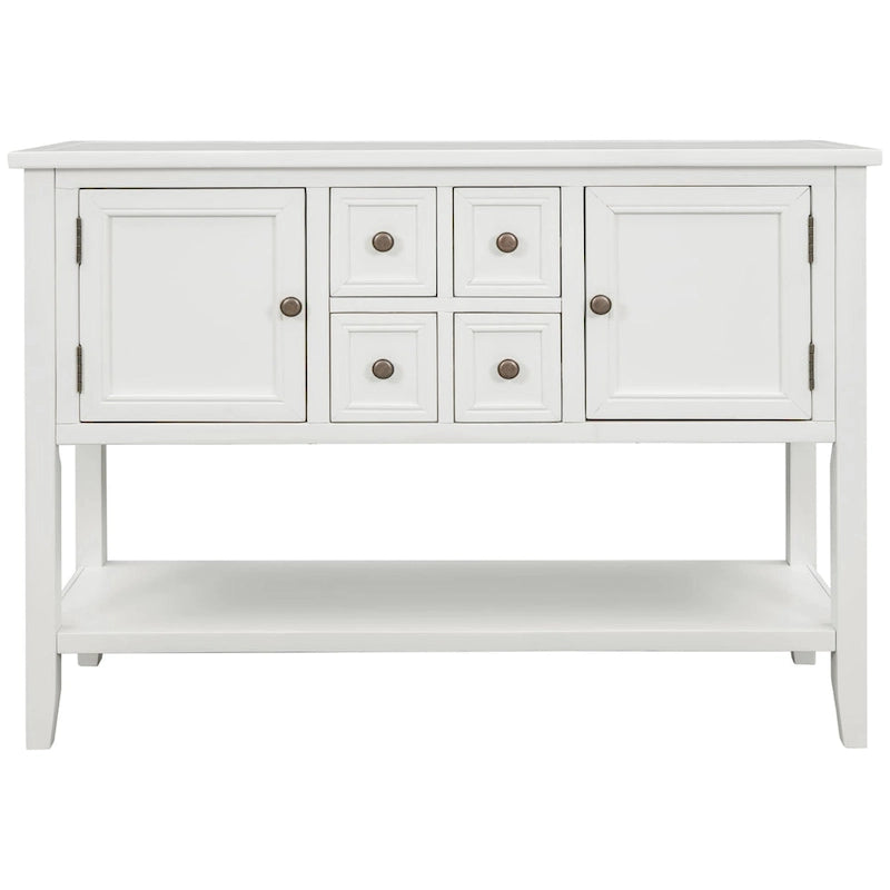 Credenza buffet in legno massello con cassetti, ante e ripiano