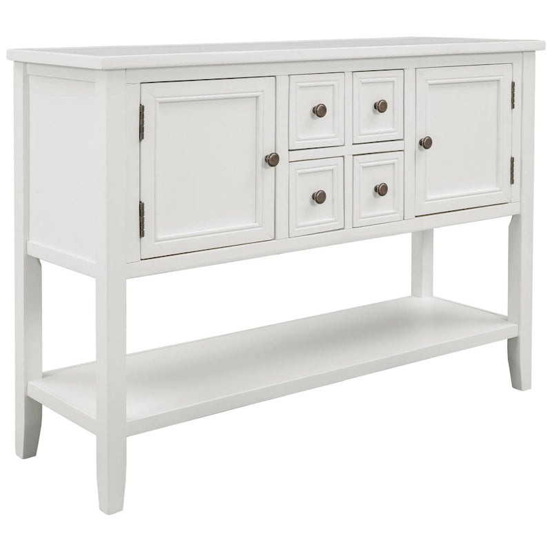 Credenza buffet in legno massello con cassetti, ante e ripiano