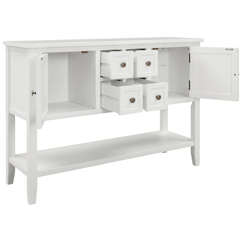 Credenza buffet in legno massello con cassetti, ante e ripiano