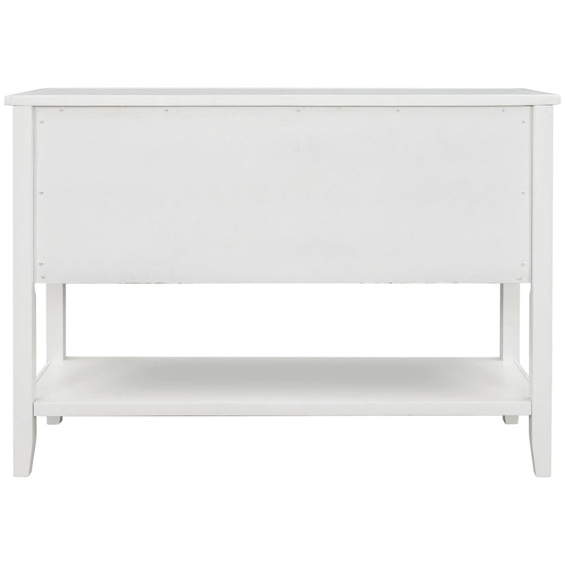 Credenza buffet in legno massello con cassetti, ante e ripiano