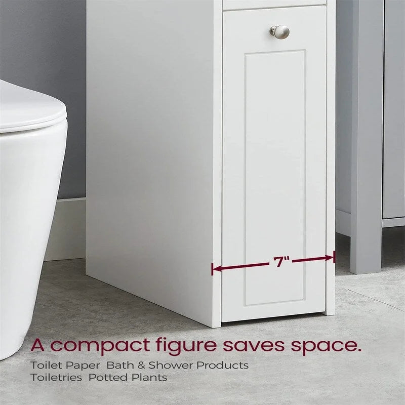 Mobiletto salvaspazio da bagno con cassetti, 15.7 x 7 x 27.5 in
