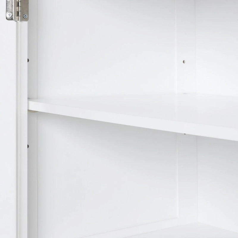 Hochschrank fürs Badezimmer mit zwei Schubladen und verstellbaren Einlegeböden