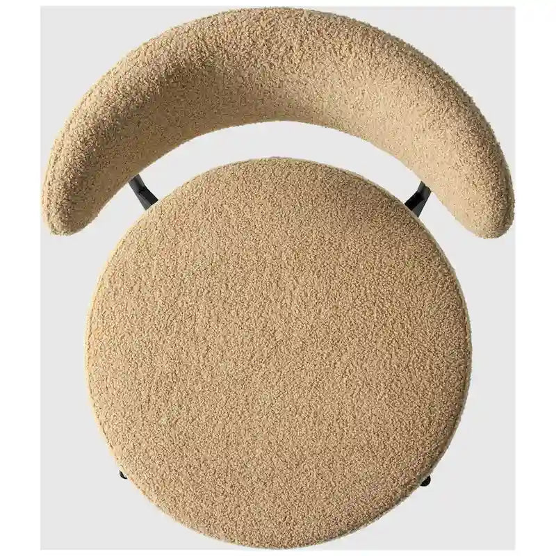 Sedie da pranzo Sherpa con schienale curvo stile Mid-Century (set di 4)