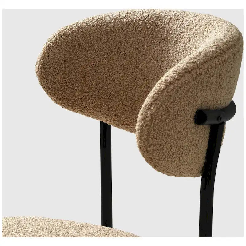 Sedie da pranzo Sherpa con schienale curvo stile Mid-Century (set di 4)
