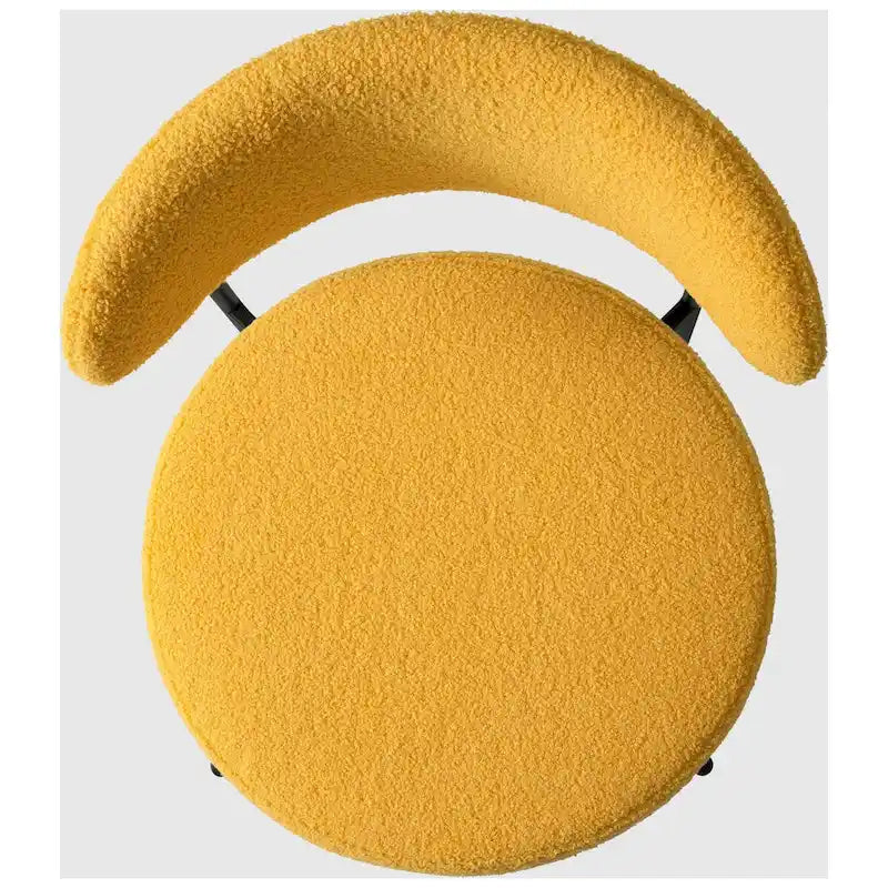 Sedie da pranzo Sherpa con schienale curvo stile Mid-Century (set di 4)