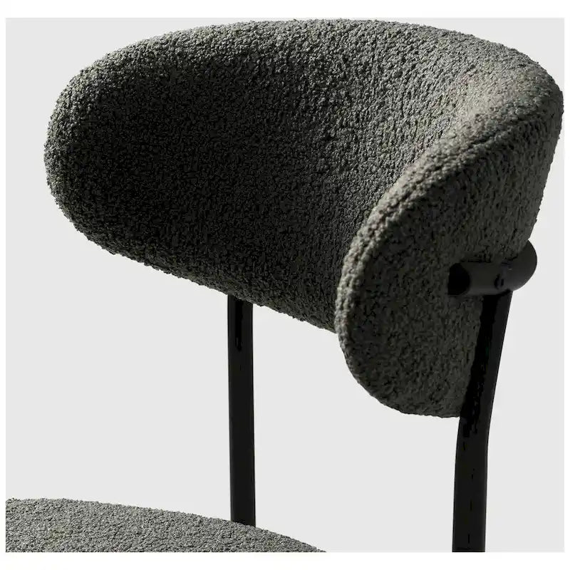 Sedie da pranzo Sherpa con schienale curvo stile Mid-Century (set di 4)
