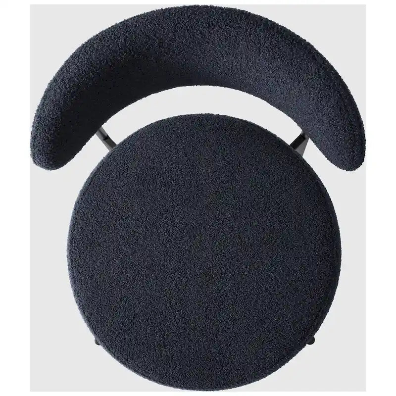 Sedie da pranzo Sherpa con schienale curvo stile Mid-Century (set di 4)