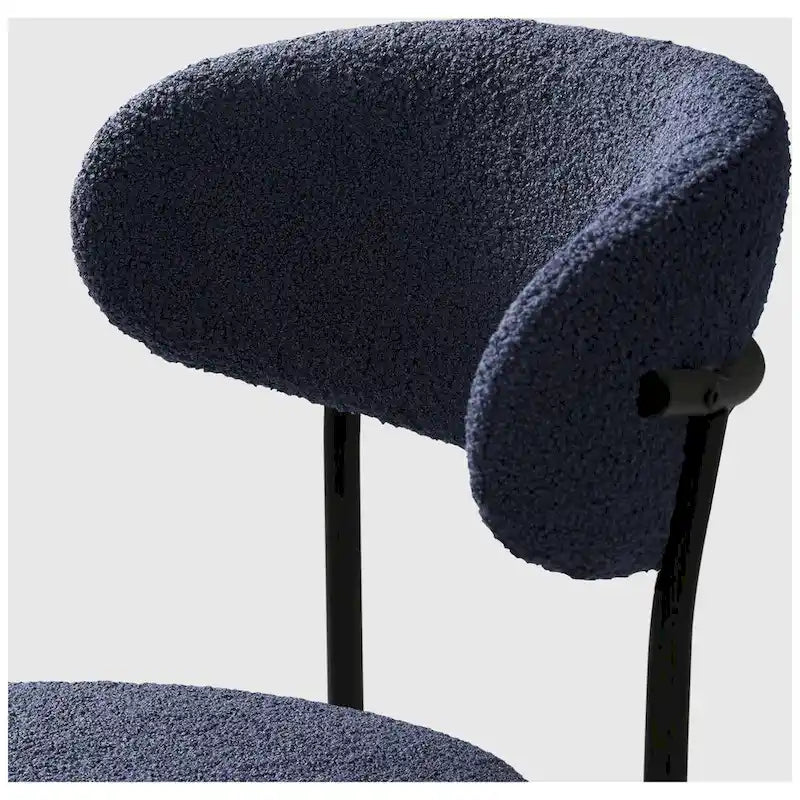 Sedie da pranzo Sherpa con schienale curvo stile Mid-Century (set di 4)