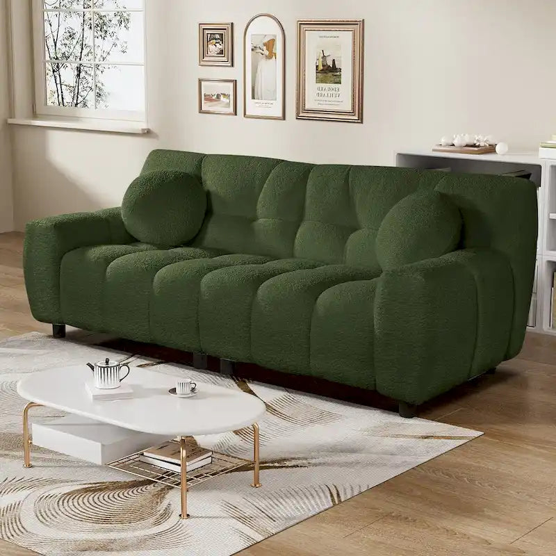 2-Seat Deep Seat Upholstered Sofa for Living Room or Bedroom
