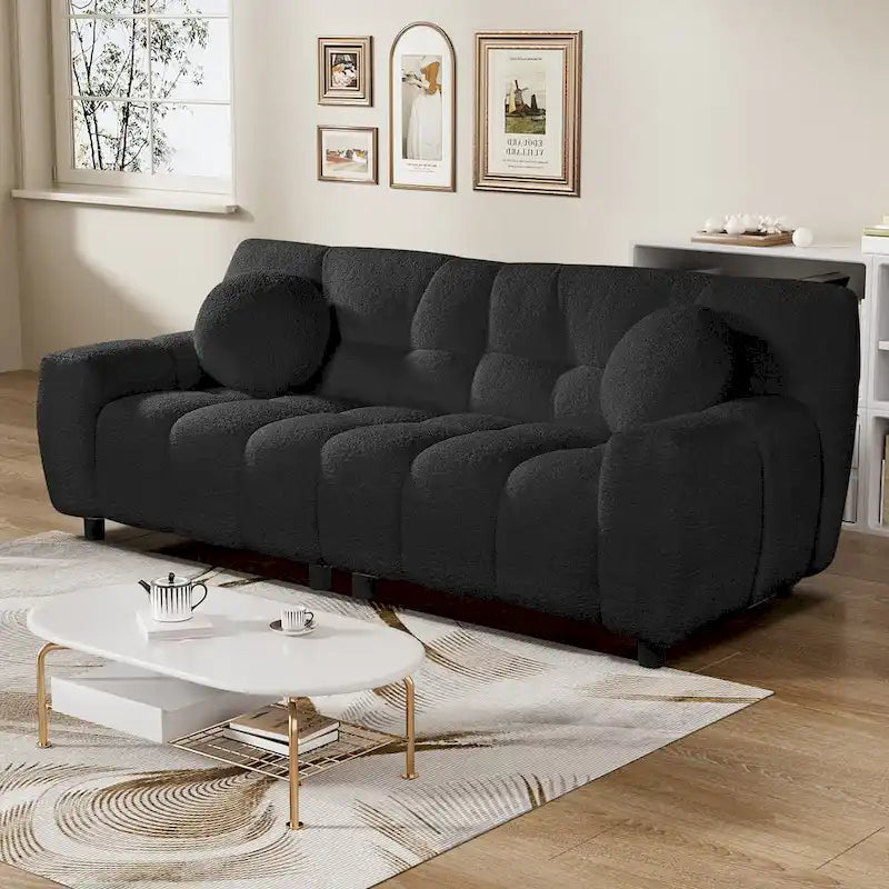 2-Seat Deep Seat Upholstered Sofa for Living Room or Bedroom