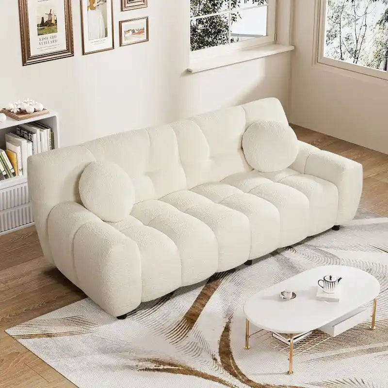 2-Seat Deep Seat Upholstered Sofa for Living Room or Bedroom