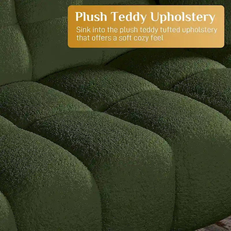 2-Seat Deep Seat Upholstered Sofa for Living Room or Bedroom