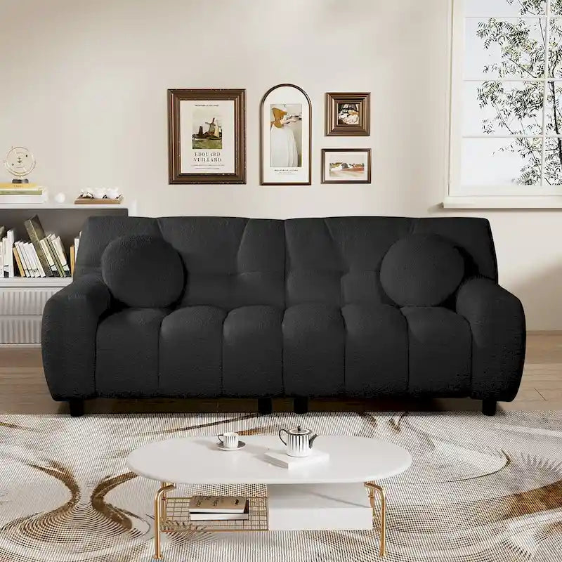 2-Seat Deep Seat Upholstered Sofa for Living Room or Bedroom
